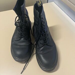 Dr. Martens Black Leather Lace-Up Boots
